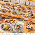 vancasso 18-Piece Dinnerware Sets,Ceramic Plates and Bowls Sets Service for 6, B... - Image 7