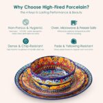 vancasso 18-Piece Dinnerware Sets,Ceramic Plates and Bowls Sets Service for 6, B... - Image 9