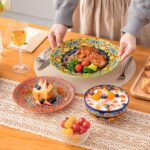 vancasso 18-Piece Dinnerware Sets,Ceramic Plates and Bowls Sets Service for 6, B... - Image 10