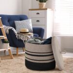 Extra Large Woven Basket with Lid, 18" X 14" Wicker Blanket Storage Basket Livin... - Image 4