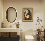 Gold Framed Luxury Bathroom Wall Art Mona Lisa Poster Aesthetic Picture Canvas P... - Image 4