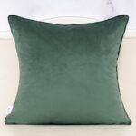 Alerfa Boho Green Floral Throw Pillow Cover 18x18 Inch Cut Velvet Sqaure Luxury ... - Image 3