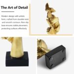 aboxoo 3 Pcs Thinker Statue, Silence is Gold Abstract Art Figurine, See No Evil ... - Image 3