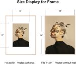 11x14 Picture Frame Set of 4, Matted Brass Simple Modern Brushed Thin Aluminum M... - Image 3