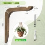 Wooden Plants Hanger, Plant Hangers Indoor Wall Mount, 8.58-Inch Hanging Plant H... - Image 5
