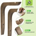 Wooden Plants Hanger, Plant Hangers Indoor Wall Mount, 8.58-Inch Hanging Plant H... - Image 6