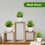 4 Pack Small Fake Plants Mini Artificial Plants Potted Desk Plant for Table Desk... - Image 5