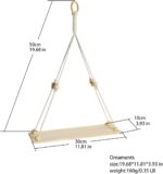 Artilady 2 Pack Wooden Wall Hanging Shelves - Macrame Hanging Plant Shelf Boho, ... - Image 3