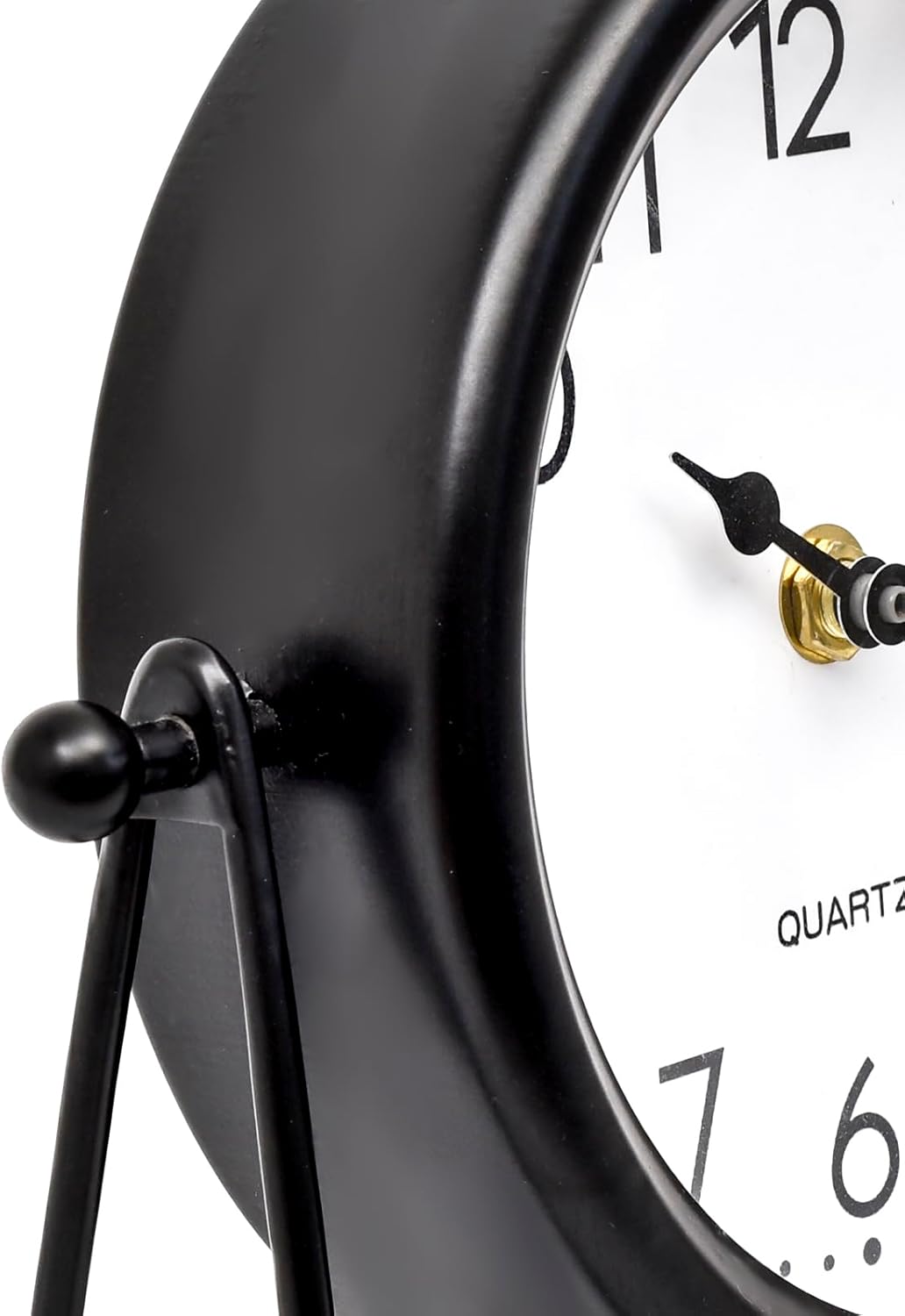 EMAX HOME Vintage Black Table Clock - Decorative Battery Operated Desk Clock wit... - Image 7