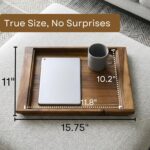 PANDAWOOD Wood Serving Tray - Large Acacia Wooden Tray for Coffee Table Ottoman ... - Image 4