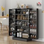 HOMCOM 41" Kitchen Pantry Storage Cabinet, Freestanding Kitchen Cabinet with 12 ... - Image 3