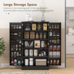 HOMCOM 41" Kitchen Pantry Storage Cabinet, Freestanding Kitchen Cabinet with 12 ... - Image 4