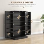 HOMCOM 41" Kitchen Pantry Storage Cabinet, Freestanding Kitchen Cabinet with 12 ... - Image 5