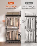 CASAMAYA Clothes Rack, Portable Closet, 80.7 Inch Extra Large Capacity Wardrobe ... - Image 4