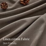 96 Inches Long Pleated Sheer Curtains,Dark Linen Blended Light Filtering Window ... - Image 3