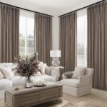 96 Inches Long Pleated Sheer Curtains,Dark Linen Blended Light Filtering Window ... - Image 6