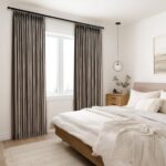 96 Inches Long Pleated Sheer Curtains,Dark Linen Blended Light Filtering Window ... - Image 7