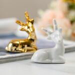 Nordic Ceramic Reindeer Statue,Modern Minimalist Deer Sculpture Figurine,Animal ... - Image 4