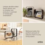 Umbra Bellwood 5x7 Desk Picture Frame with Bent Wood Trim and Two-Sided Rotating... - Image 5