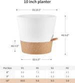 FaithLand 2-Pack 10 Inch Planter Pots for Indoor Outdoor Plants, Self Watering F... - Image 3