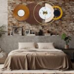 32x16 inch Large Modern Mid-Century Wall Clock - Non-Ticking Silent Metal and Wo... - Image 4