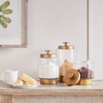 Generic Modern Luxury Gold Glass Canister - Medium Size - Rectangular - Flip Top... - Image 4