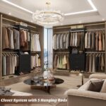 Aheaplus Closet System With 3 Wooden Drawers, Walk-in Wardrobe Organizer, Clothe... - Image 4
