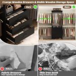 Aheaplus Closet System With 3 Wooden Drawers, Walk-in Wardrobe Organizer, Clothe... - Image 5