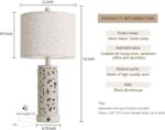 OYEARS Bedside Table Lamps Set of 2 with USB & Night Light, 22'' Farmhouse Bedro... - Image 7
