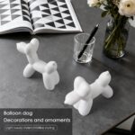Notakia Cute Ceramics White Balloon Dog Statue Crafts Living Room Desktop Decora... - Image 7
