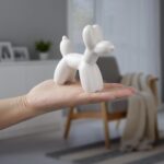 Notakia Cute Ceramics White Balloon Dog Statue Crafts Living Room Desktop Decora... - Image 8