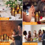 wemarry Flameless Candles 4" 5" 6" Acrylic Glass Pillars 3" Diameter Battery Ope... - Image 4