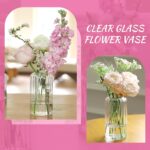 12PCS Bud Vases Set, Glass Vases for Flowers, Modern Cylinder Ribbed Vases for W... - Image 5