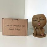 Dolkgy Face Flower Pots Head Planter, Cute Resin Planters for Indoor Outdoor Pla... - Image 5