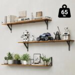 WOPITUES Floating Shelves for Wall 48″W x 8″D, Long Wall Mounted Shelves Set of ... - Image 4