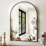 XRAMFY 20"x30" Black Arched Bathroom Mirror - Wall Mirror for Bathroom, Metal Fr... - Image 3