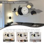 WALL Large Modern Abstract Metal Wall Art, Black and Gold Geometric Circles Wall... - Image 7