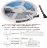 GIDERWEL RGBW LED Strip Light,16.4ft RGB+Cold White SMD5050 Flexible 12V LED Str... - Image 6
