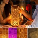 BGFHome 2 Pack Crystal Table Lamp 16 RGB Color Changing Rose Diamond Touch Light... - Image 6