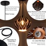 baunoisk Pendant Light Industrial Vintage Pendant Lamp Retro Farmhouse Ceiling H... - Image 9
