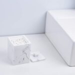 Qtip Holder for Bathroom with Lid – Square Cotton Swab Organizer, Cotton Ball Di... - Image 3
