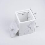 Qtip Holder for Bathroom with Lid – Square Cotton Swab Organizer, Cotton Ball Di... - Image 4
