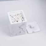Qtip Holder for Bathroom with Lid – Square Cotton Swab Organizer, Cotton Ball Di... - Image 5