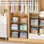 Hencawima 4-Tier Stackable Closet Organizers and Storage, Dual-Layer Reinforced ... - Image 3