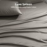 Queen Bed Sheets Set, 4PCS 100% Egyptian Long-Staple Cotton Bedding Sheets with ... - Image 4