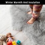 Grey Faux Fur Sheepskin Area Rug for Living Room Bedroom, 6 x 6 Feet Ultra Soft ... - Image 6