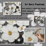 WDHCG Flower Hand Painted Wall Art For Office Women - Large Modern Art Wall Deco... - Image 3