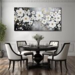 WDHCG Flower Hand Painted Wall Art For Office Women - Large Modern Art Wall Deco... - Image 5
