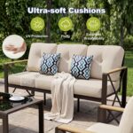 Aluminum Patio Furniture Set, 5 Piece Outdoor Metal Furniture Set w/Rocking Swiv... - Image 5