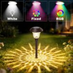 BEAU JARDIN 8 Pack Solar Pathway Lights Outdoor Solar Powered Waterproof Glass C... - Image 3